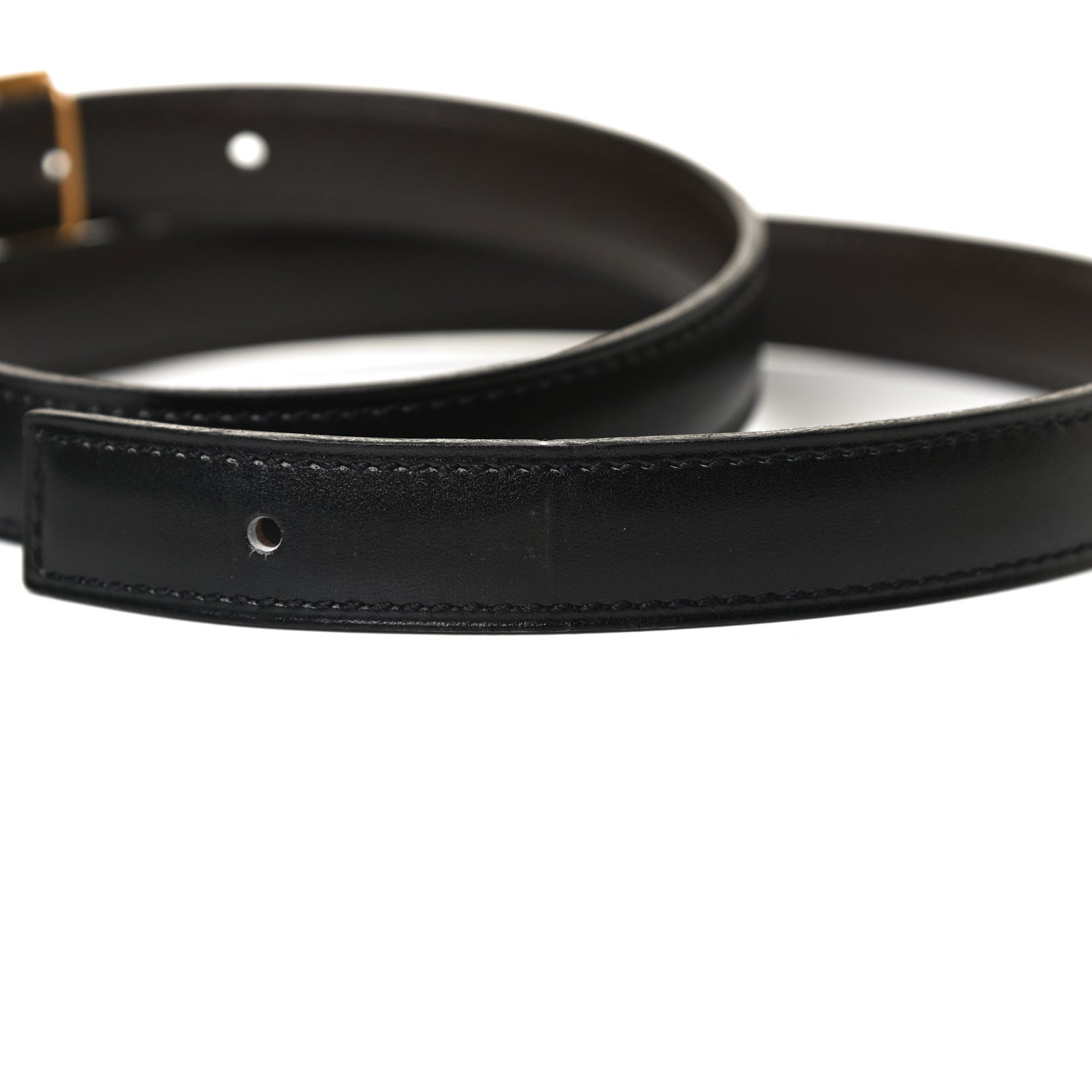 Hermes Gulliver Courchevel Mini Constance H Belt 65 Black Brown 5 of 7