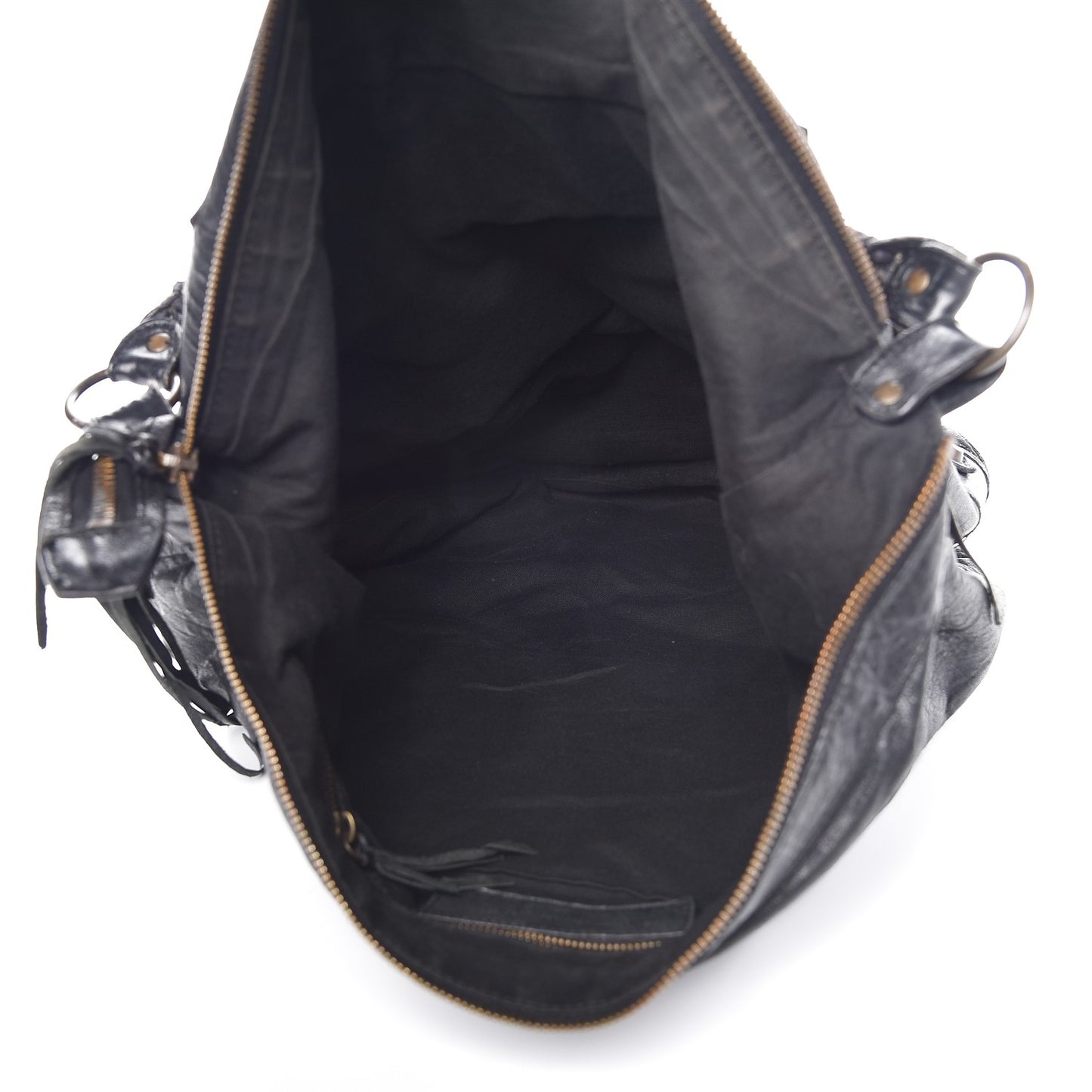 Agneau Classic Hardware Day Hobo Black