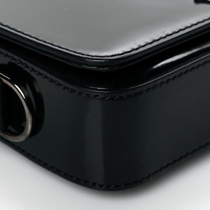 Off-White Patent Mirror Binder Clip Bag Black 9 of 10