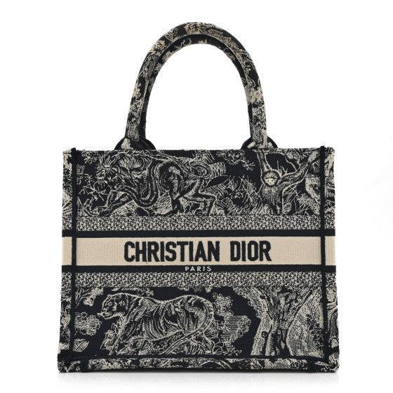 Christian Dior Canvas Embroidered Small Dioriviera Toile De Jouy Book Tote Blue 1 of 1