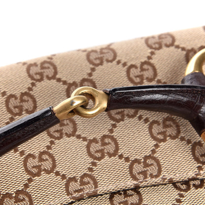 Gucci Monogram Horsebit Clutch Dark Brown 8 of 8