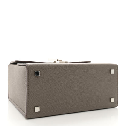 Hermes Epsom Cinhetic Boxy Top Handle Bag Etain 4 of 13
