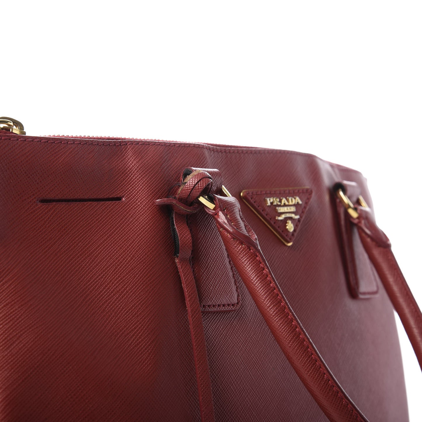 Saffiano Large Galleria Double Zip Tote Fuoco