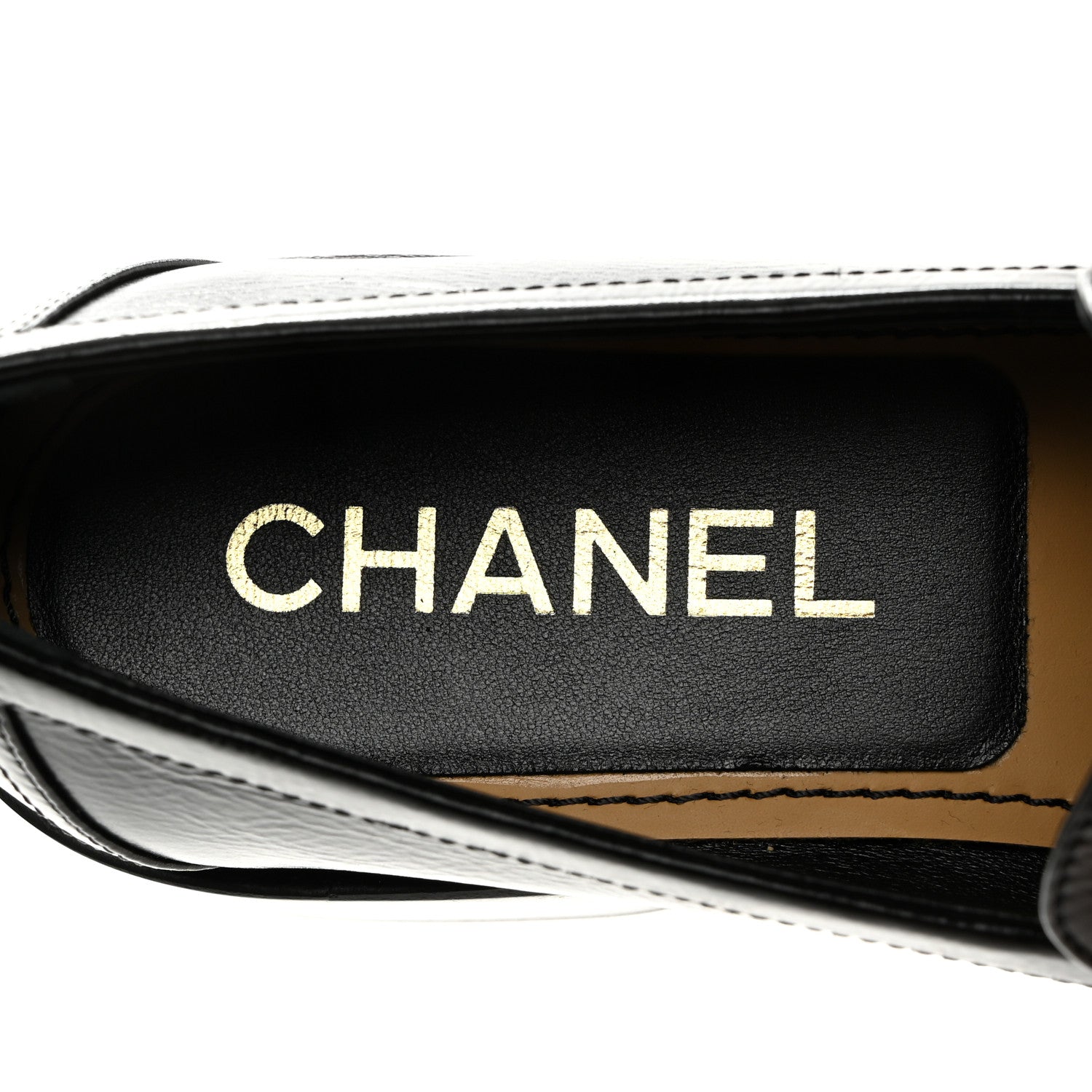 Chanel Calfskin CC Mocassins 38 Black 7 of 9