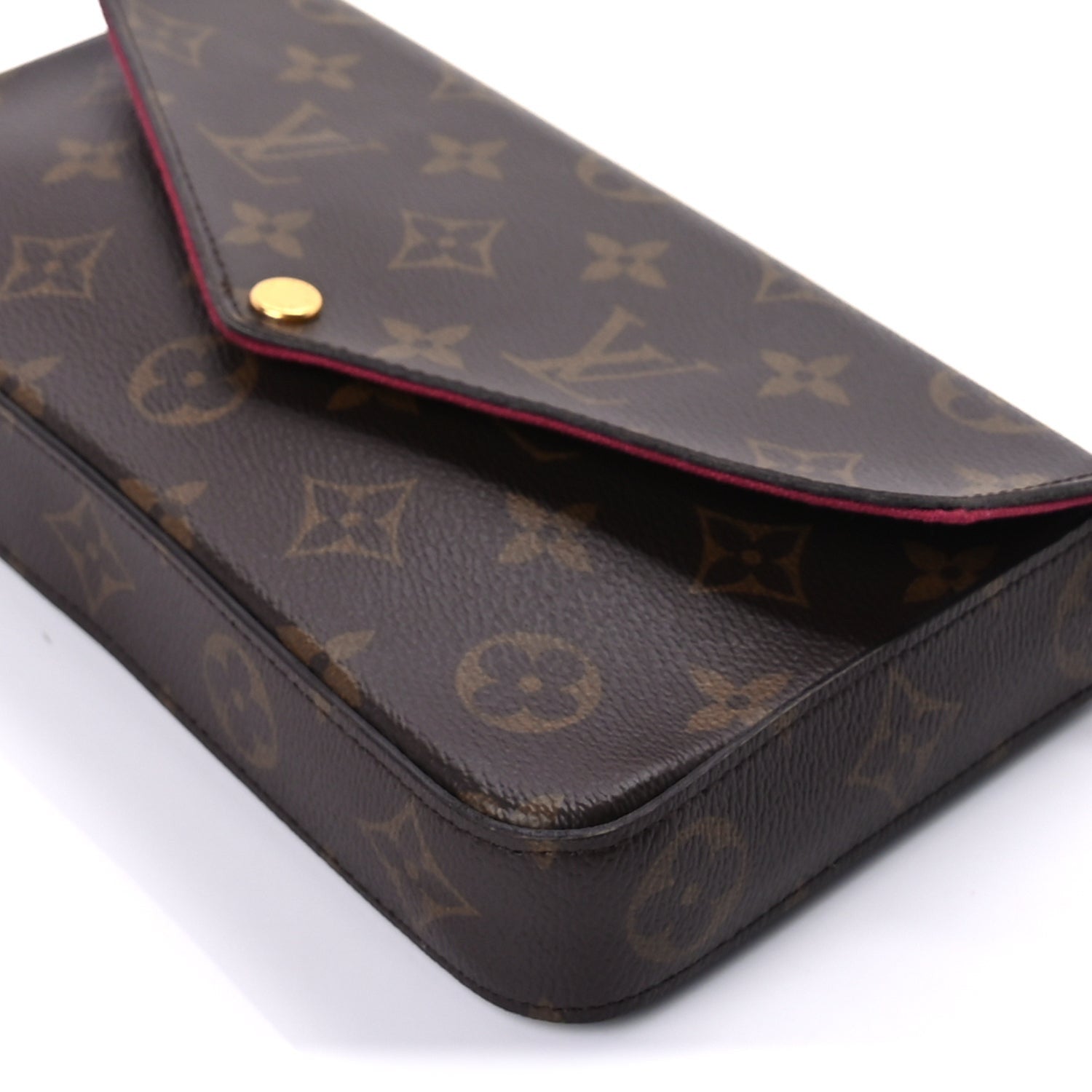 Louis Vuitton Monogram Pochette Felicie Chain Wallet Fuchsia 10 of 10