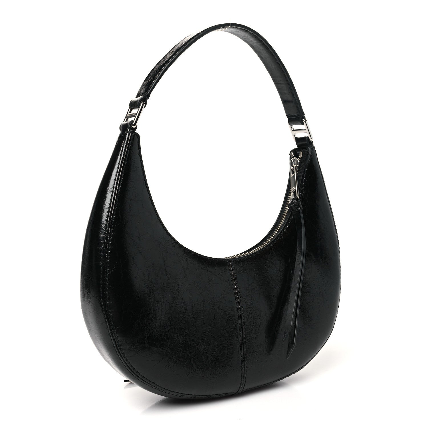 Marc Jacobs Crinkled Calfskin Crusier Crescent Bag Black 3 of 10