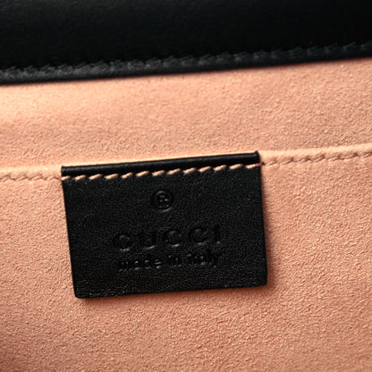 Gucci GG Supreme Monogram Bees Small Padlock Shoulder Bag Black 6 of 9