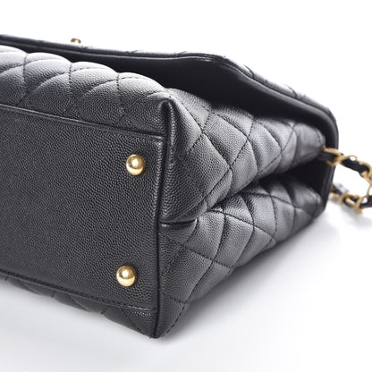 Chanel Caviar Quilted Small Coco Handle Flap Black 6 of 9