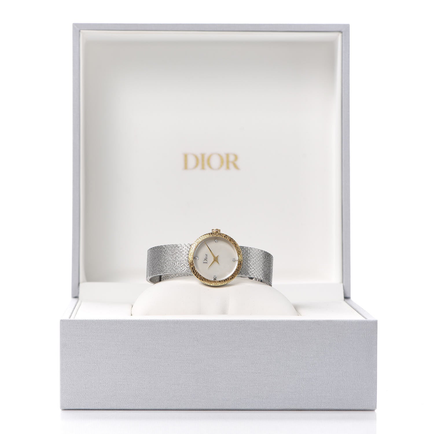 Christian Dior Stainless Steel Diamond Mother of Pearl 25mm La D De Dior Quartz Watch 6 of 6