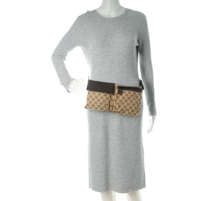 Gucci GG Monogram Double Pocket Belt Bag Dark Brown 2 of 7