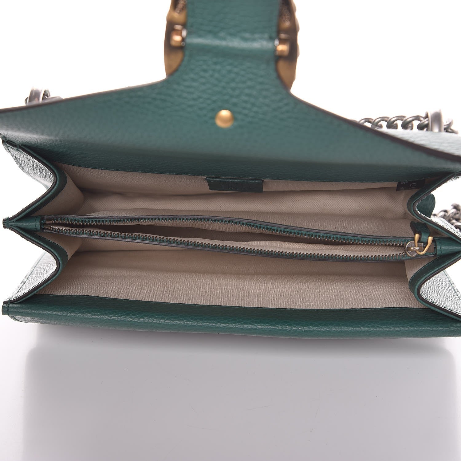 Gucci Pebbled Calfskin Small Dionysus Shoulder Bag Emerald 5 of 8