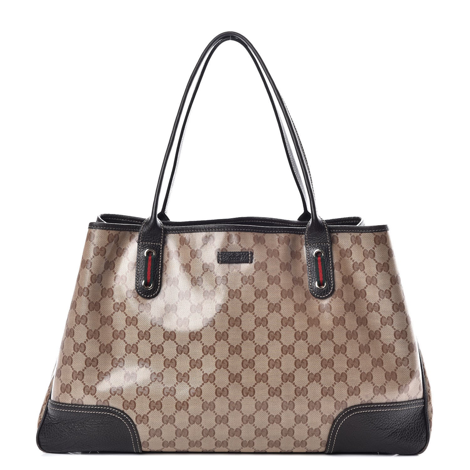 Gucci Crystal Monogram Large Princy Tote Dark Brown 1 of 15