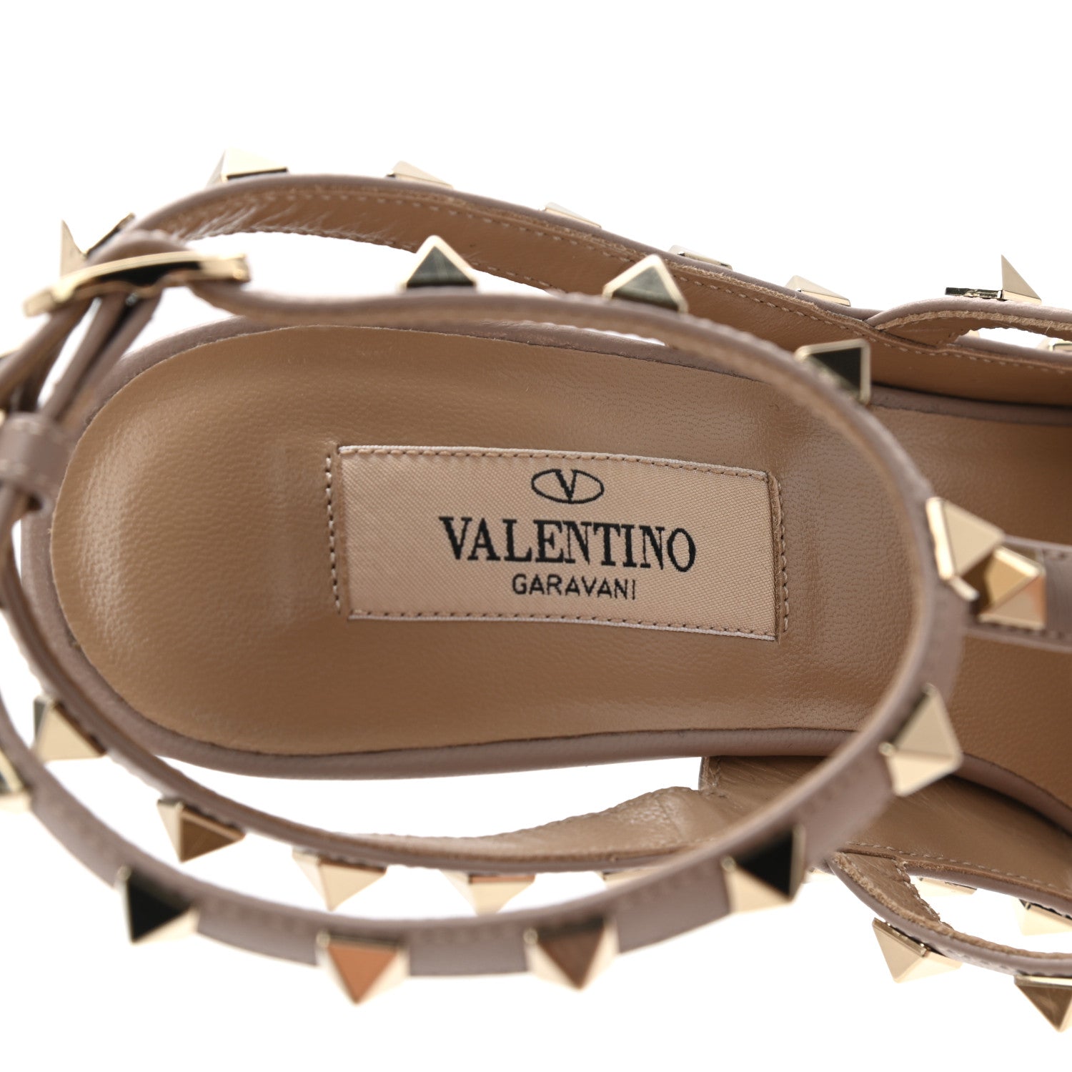 Valentino Garavani Patent Nappa Rockstud Ankle Strap 100mm Pumps 37 Poudre 7 of 8