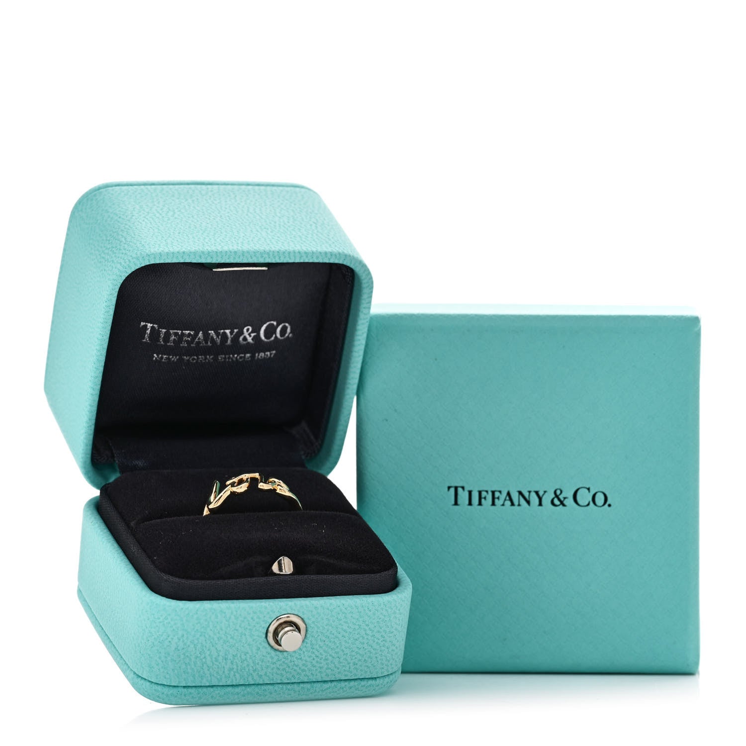 Tiffany 18K Yellow Gold Mini Paloma's Graffiti Love Ring 48 4.5 6 of 6
