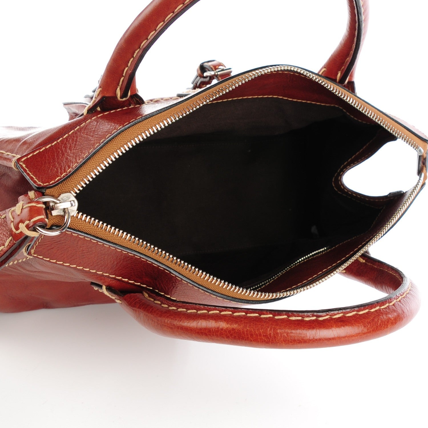 Chloe Calfskin Edith Satchel Whiskey 6 of 9