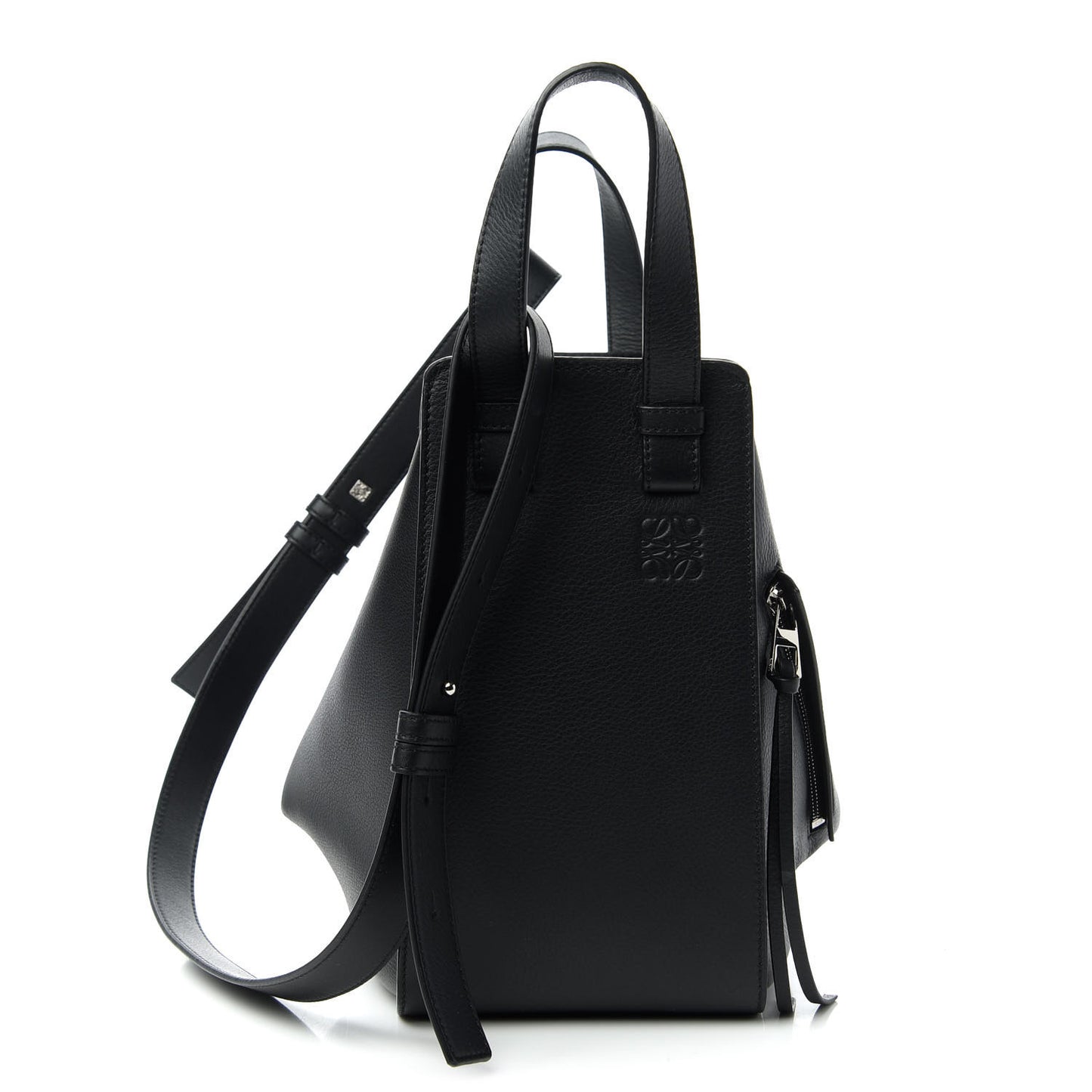 Calfskin Small Hammock Shoulder Bag Black