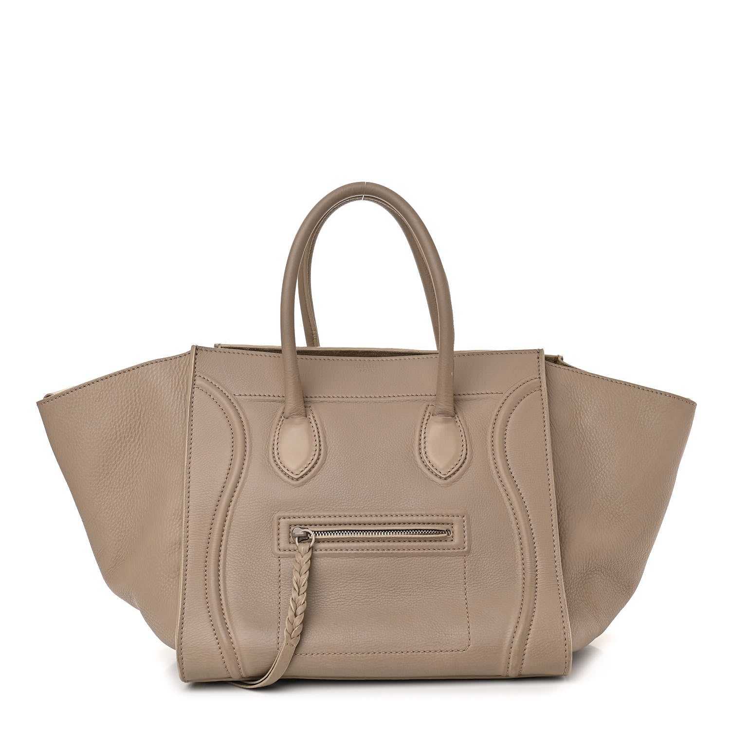 Celine Grained Calfskin Medium Phantom Luggage Taupe 1 of 10