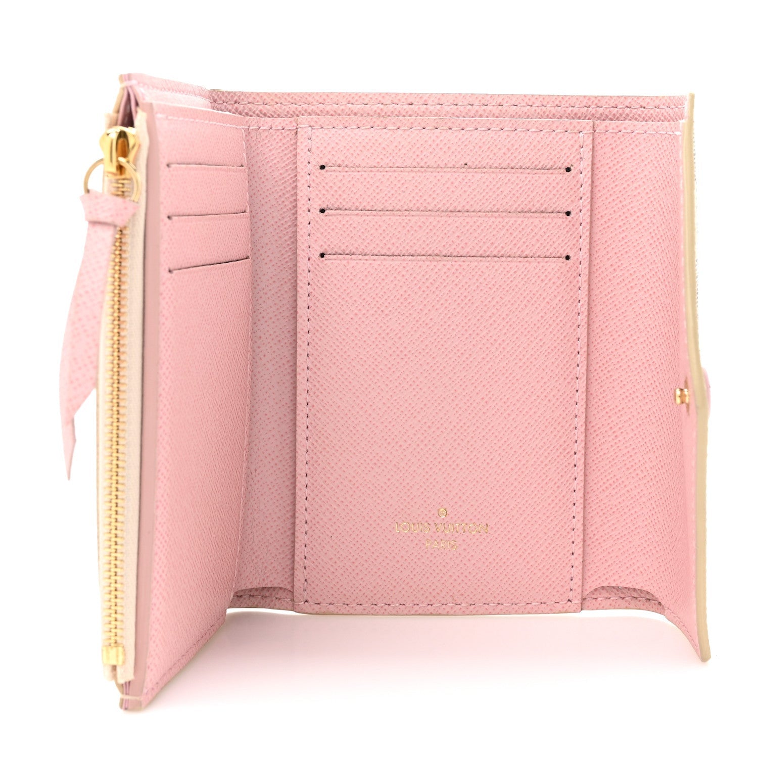 Louis Vuitton Damier Azur Victorine Wallet Rose Ballerine 5 of 7