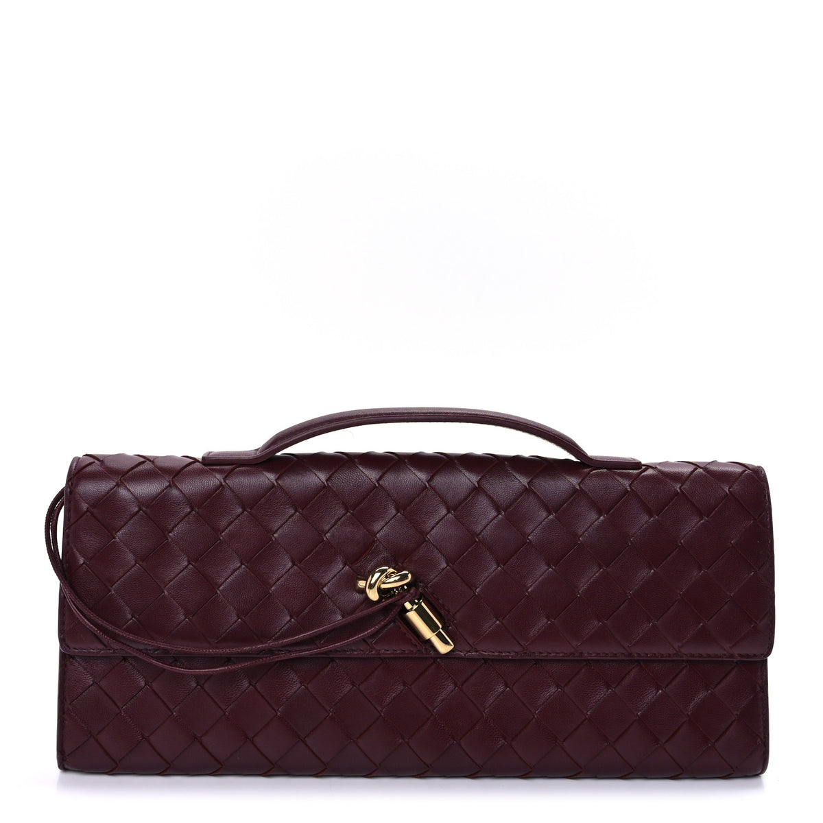 Nappa Intrecciato Long Andiamo Top Handle Clutch Barolo