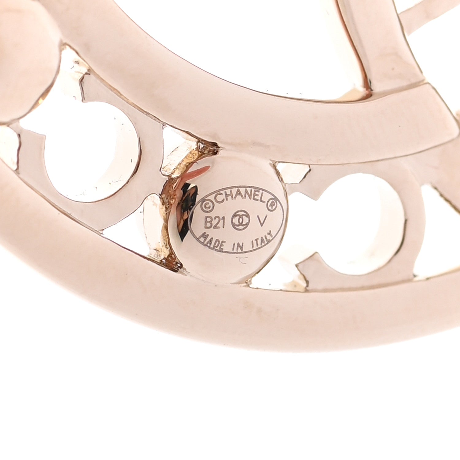 Chanel Crystal Pearl Coco CC Logo Brooch Gold 4 of 4