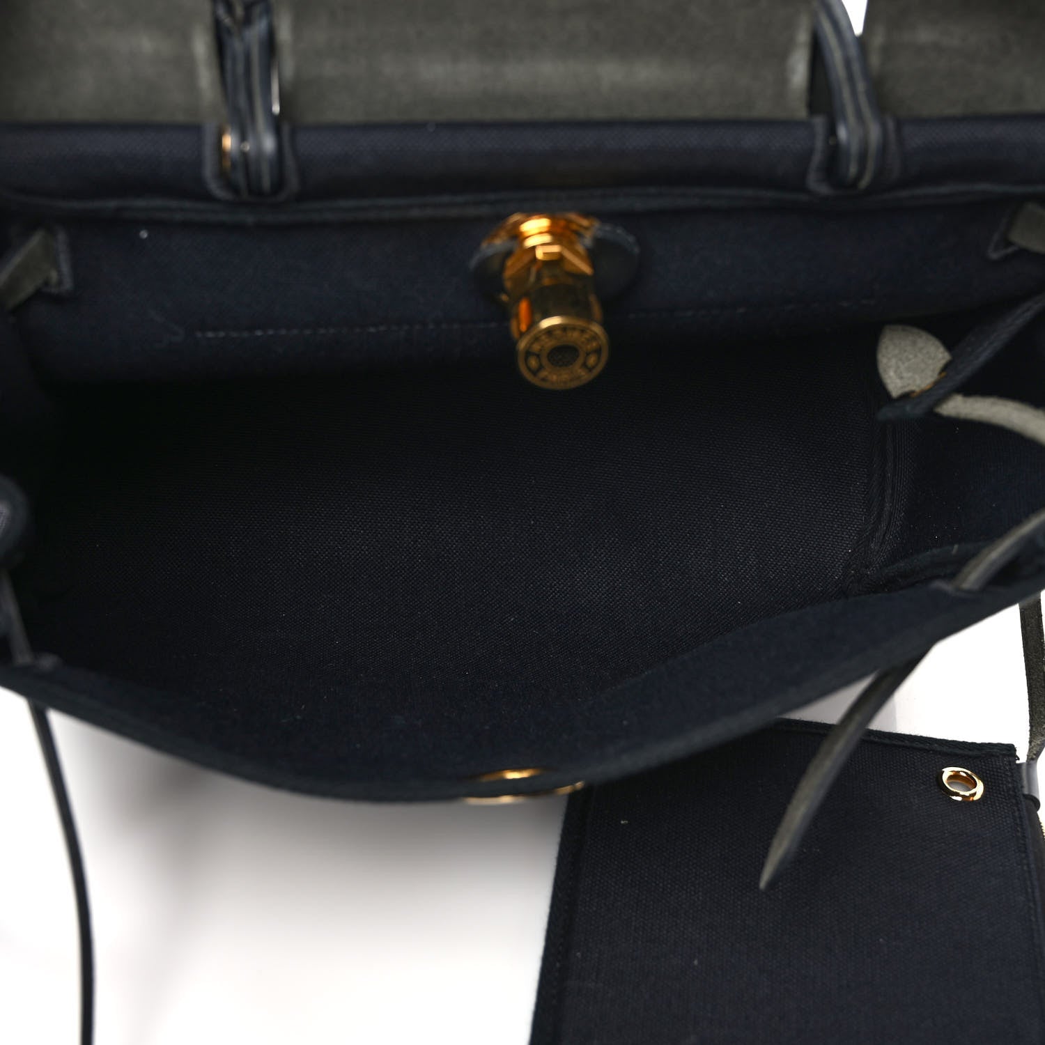 Hermes Military Toile Vache Hunter Herbag Zip PM 31 Black 6 of 9