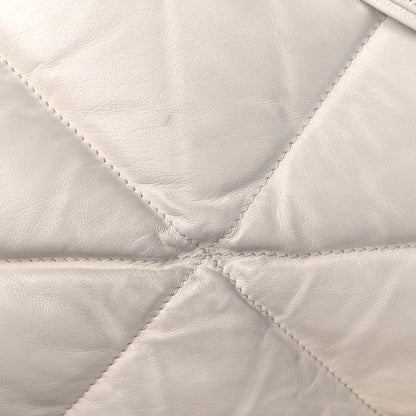 Prada Nappa Soft Padded Logo Embossed Triangle Quilted Shoulder Bag White 12 of 12