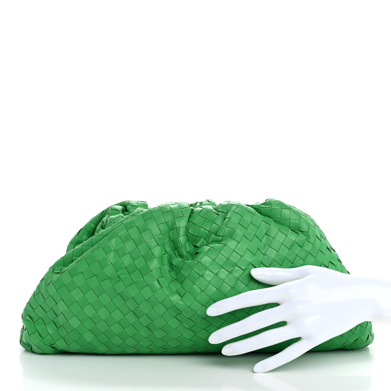 Bottega Veneta Nappa Maxi Intrecciato The Pouch Oversized Clutch Parakeet 2 of 7