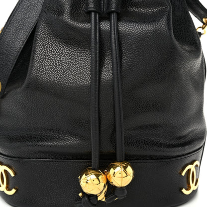 Chanel Caviar CC Drawstring Shoulder Bag Black 8 of 10