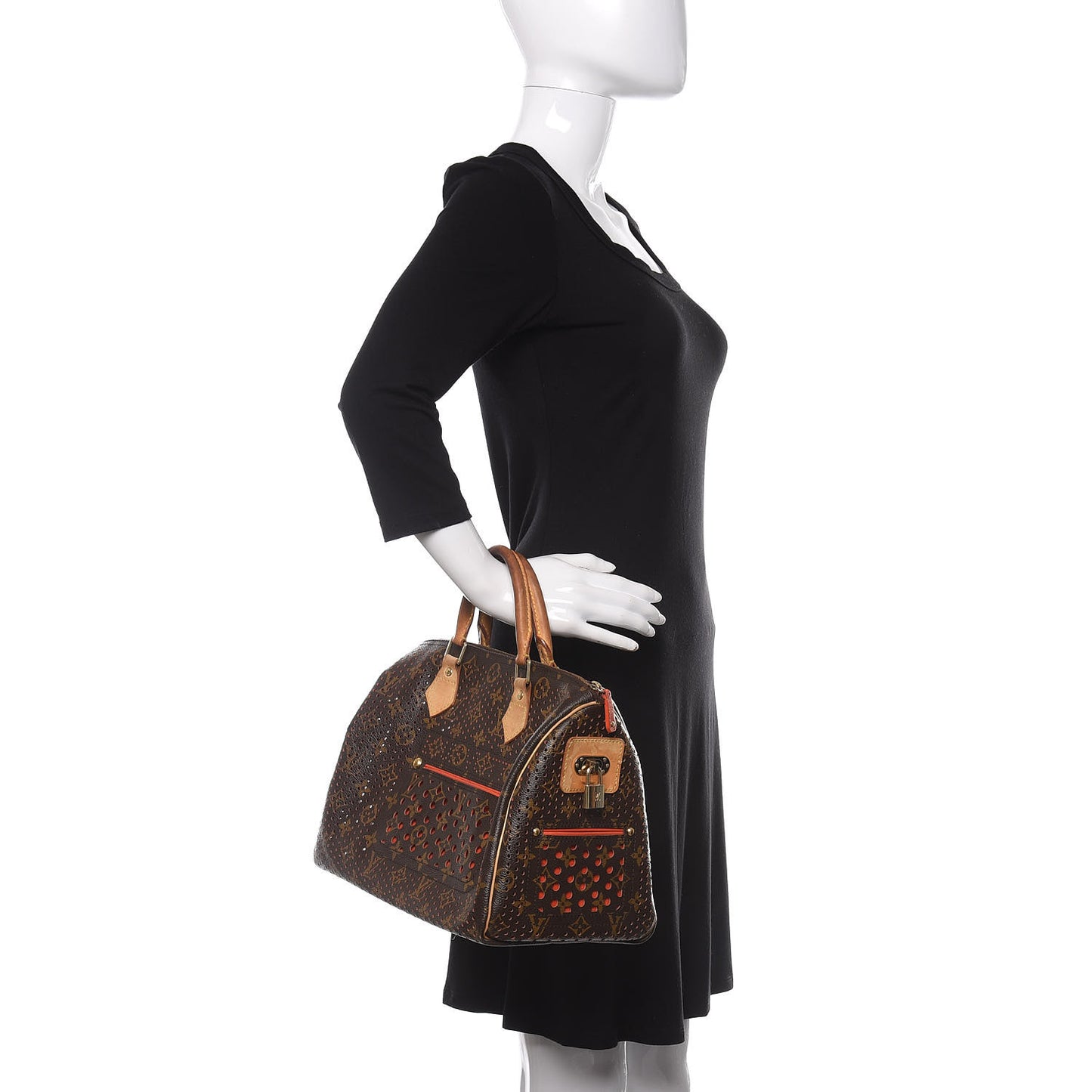 Monogram Perforated Speedy 30 Orange