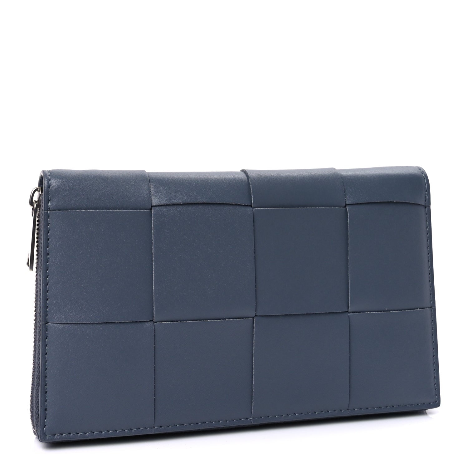 Bottega Veneta Nappa Maxi Intrecciato Zip Around Wallet Thunder 3 of 9