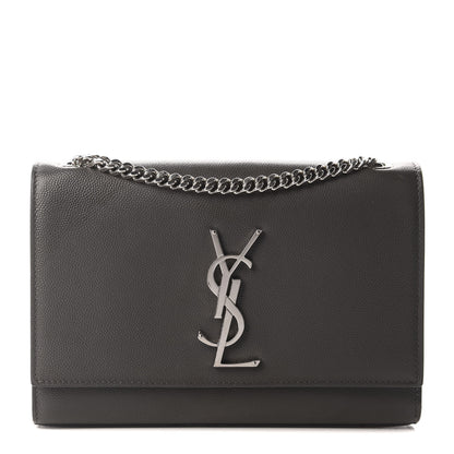 Saint Laurent Grain De Poudre Small Monogram Kate Satchel Earth 1 of 12