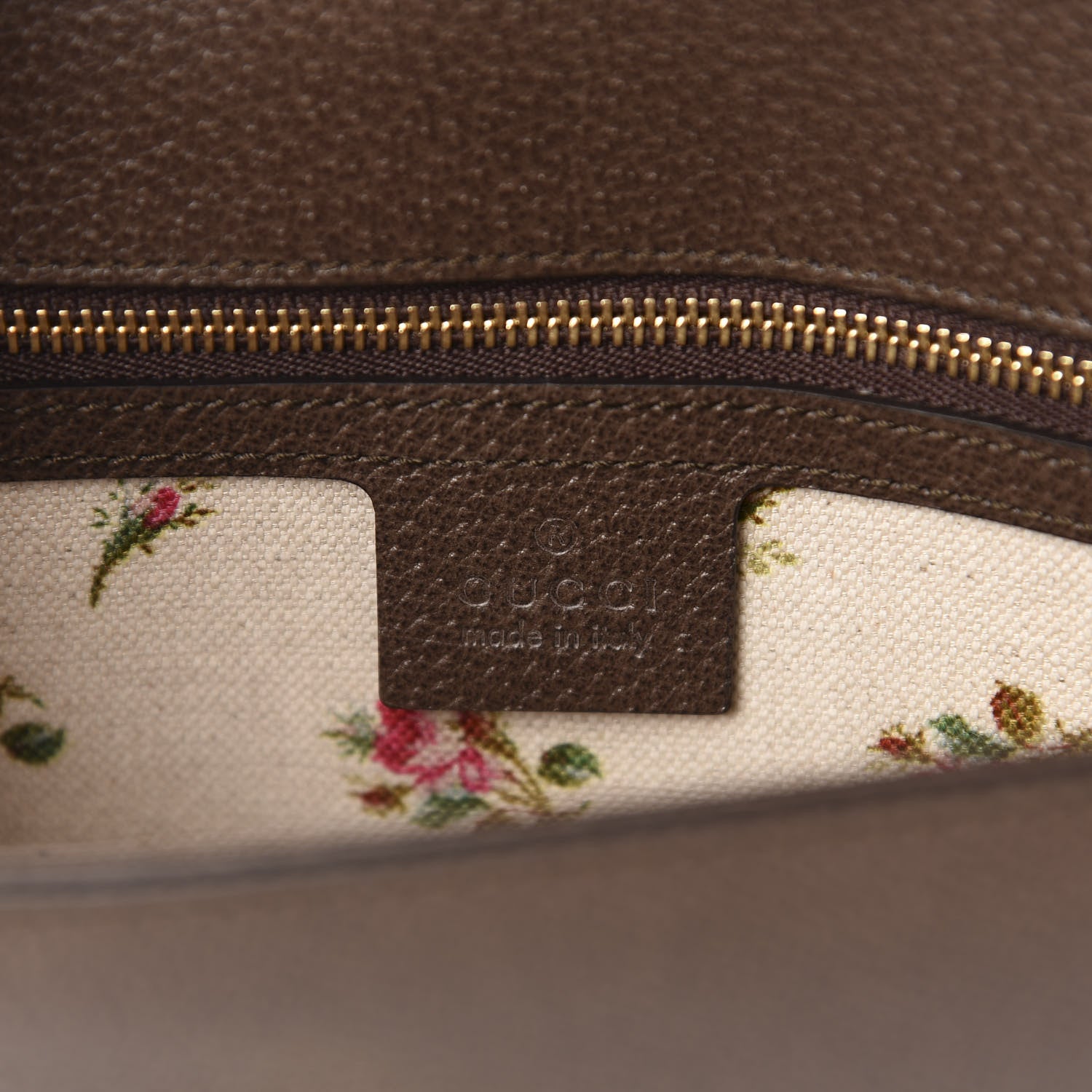 Gucci Calfskin Embroidered Sylvie Belt Bag 85 34 Brown 8 of 11