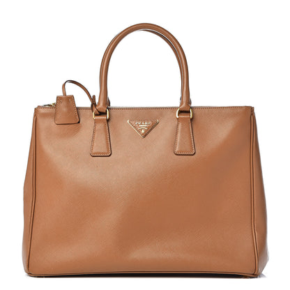 Prada Saffiano Lux Large Galleria Double Zip Tote Caramel 1 of 20