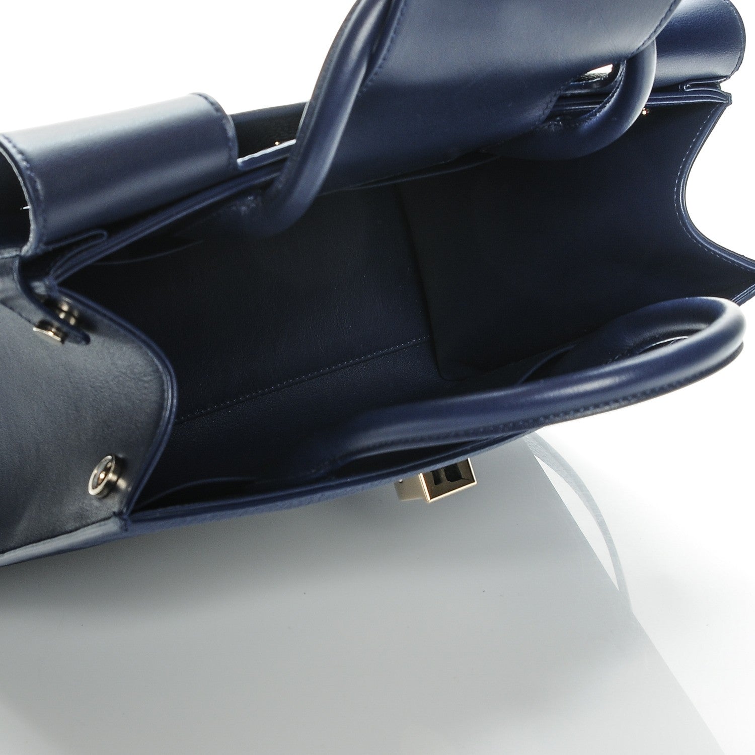 Christian Dior Bullcalf Medium Diorever Flap Navy 5 of 7