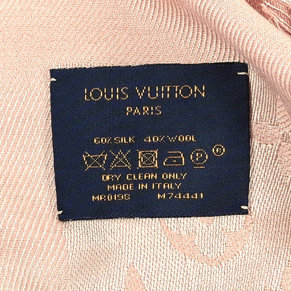 Louis Vuitton Silk Wool Monogram Shawl Rose 3 of 3