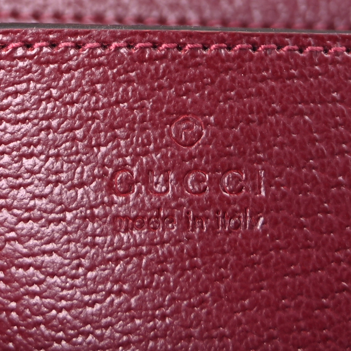 Gucci GG Supreme Monogram Textured Dollar Calfskin Small Ophidia Top Handle Shoulder Bag Beige Bordeaux 5 of 8
