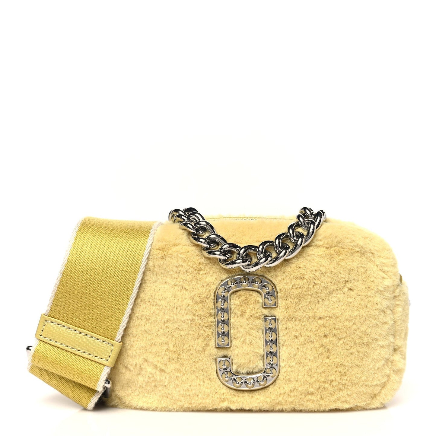 Faux Fur Plush Snapshot Camera Bag Chick Yellow