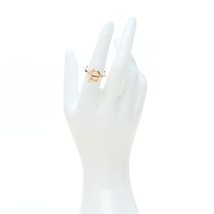Hermes 18K Rose Gold Diamond PM Echappee Ring 54 6.75 2 of 6