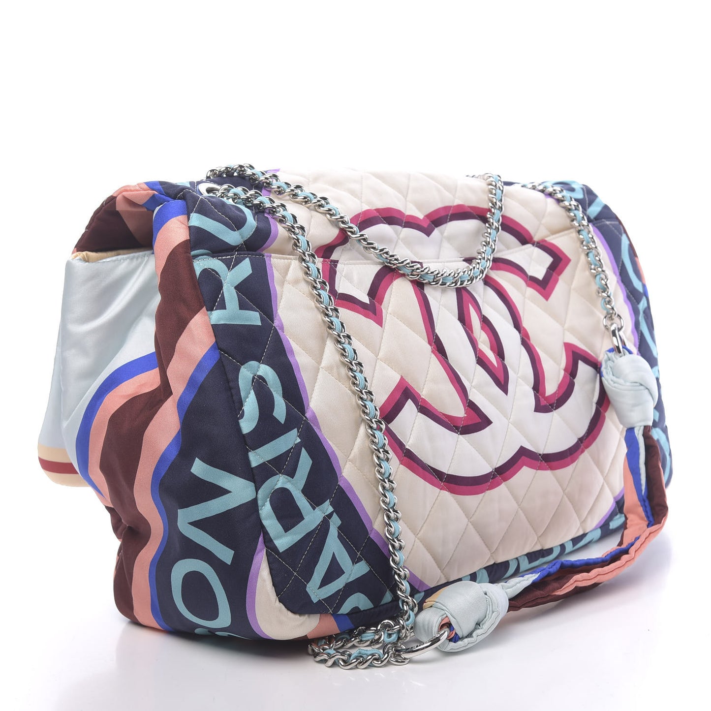 Fabric Quilted Printed XXL Flap Multicolor