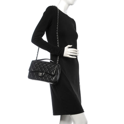 Chanel Lambskin Quilted Medium Easy Carry Flap Black 2 of 11