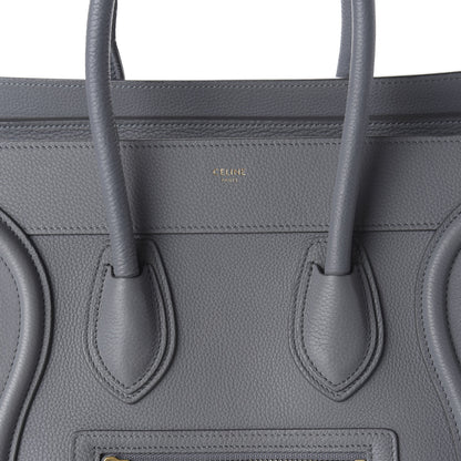 Celine Drummed Calfskin Micro Luggage Kohl 10 of 10