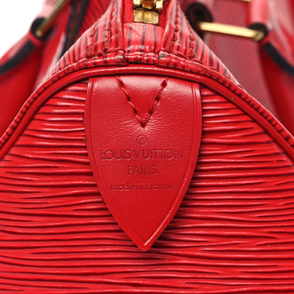 Louis Vuitton Epi Speedy 25 Castillan Red 6 of 10