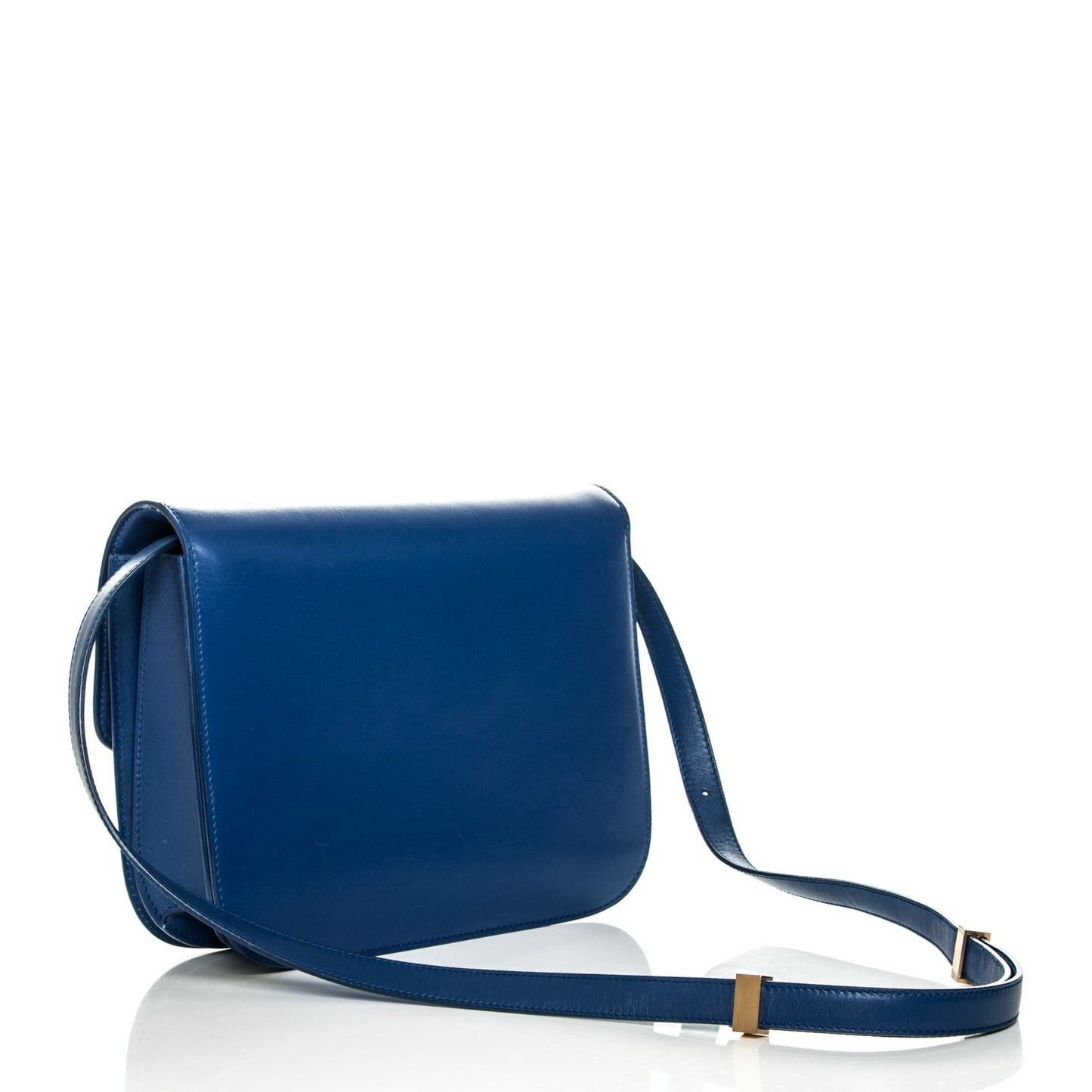 Box Calfskin Medium Classic Box Flap Bag Indigo