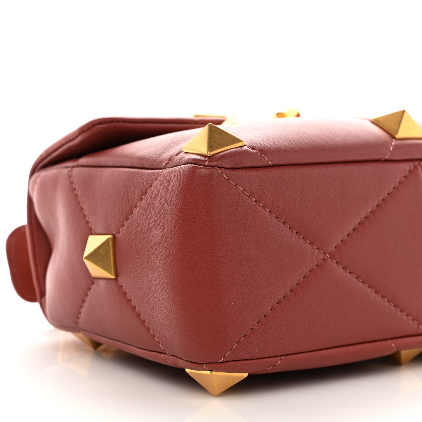 Nappa Medium Roman Stud Shoulder Bag Gingerbread