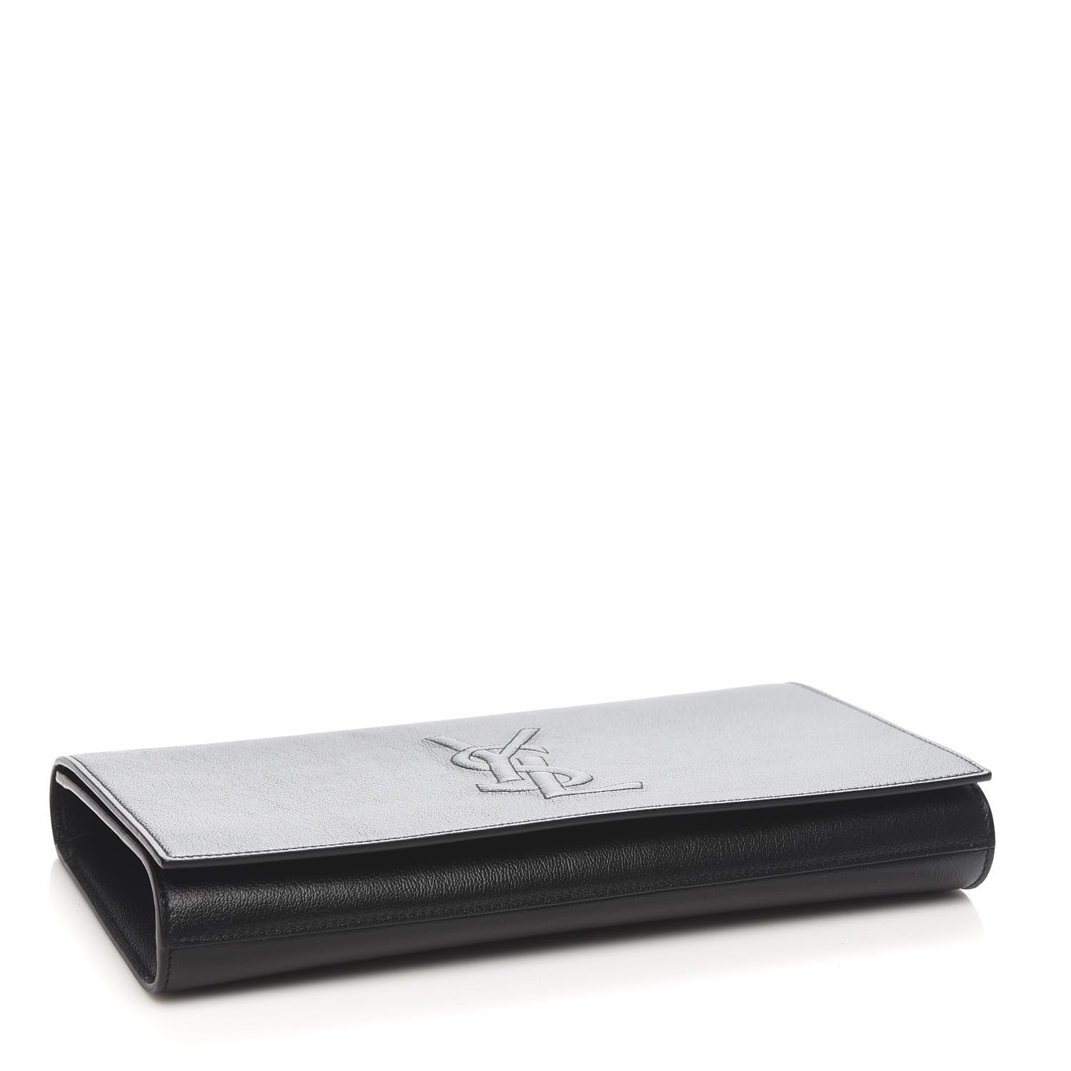 Saint Laurent Calfskin Monogram Large Belle De Jour Clutch Black 4 of 8