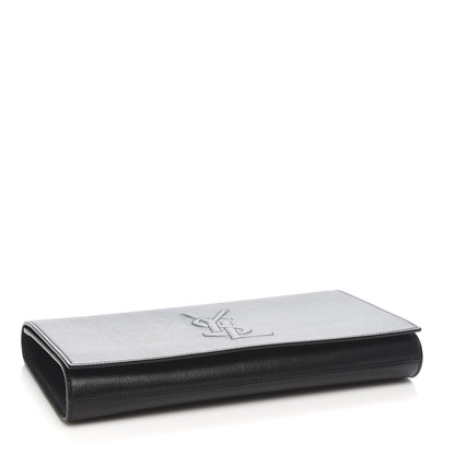Saint Laurent Calfskin Monogram Large Belle De Jour Clutch Black 4 of 8