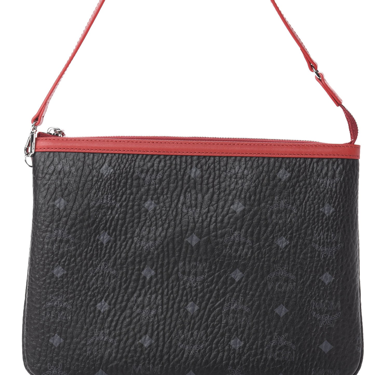 Visetos Leopard Print Pochette Black Red
