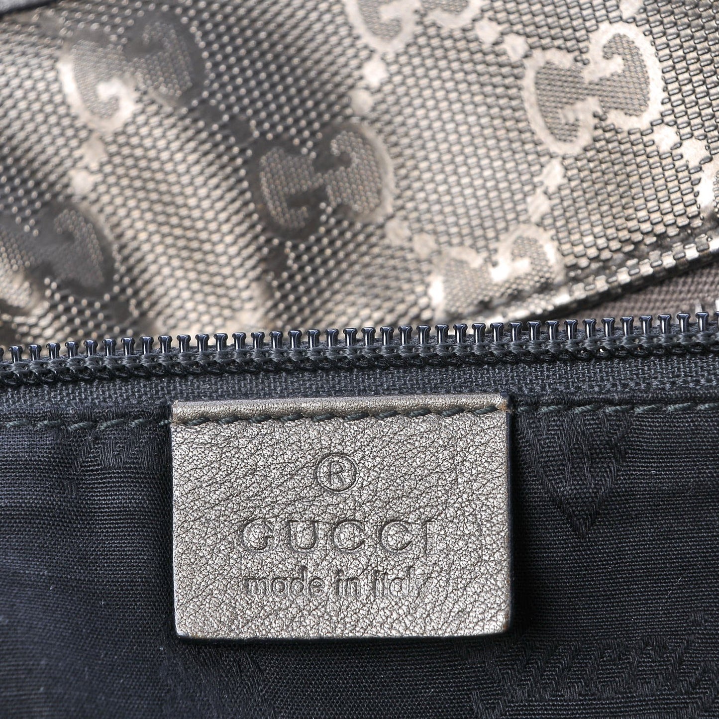 Imprime Monogram Medium Zippered Shopping Tote Pewter