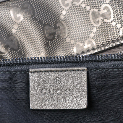 Gucci Imprime Monogram Medium Zippered Shopping Tote Pewter 6 of 13