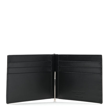 Saint Laurent Calfskin Checkerboard Bill Clip Card Case Black 5 of 7